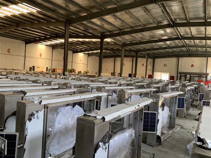 河南不銹鋼路名牌燈箱即將完工